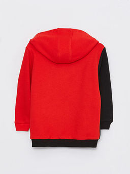 Kap??onlu Uzun Kollu Bask?l? Erkek Bebek Sweatshirt ve Pantolon 2li Tak?m - Waikiki фото 3