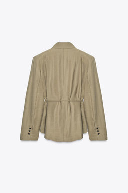 BLAZER WITH SHOULDER PADS AND THIN BELT - Zara фото 7