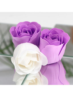 Мыльные розы, белые и фиолетовые, набор 6 шт. - SB BEAUTY фото 7