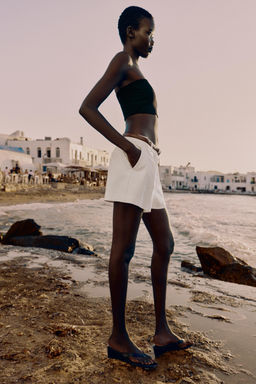 DARTED BERMUDA SHORTS WITH BELT - Zara фото 53