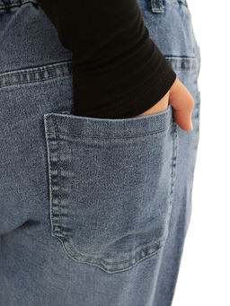 Джинсы-багги для девочек - Синий мир фото 17