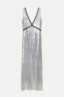 MESH DRESS WITH SEQUINS - Zara фото 4