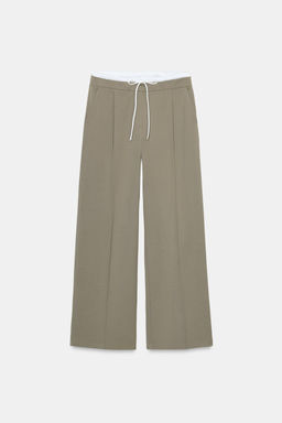 WIDE LEG TROUSERS WITH DOUBLE WAISTBAND - Zara фото 16