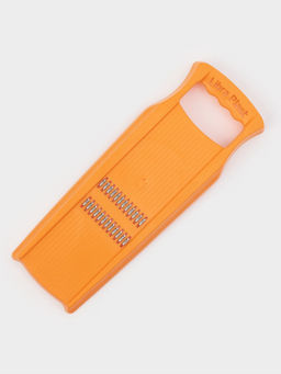 Тёрка для корейской моркови Libra Plast, 33×12 см, с широкой ручкой, оранжевая