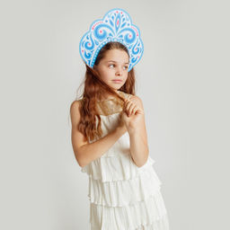 Кокошник карнавальный «Зимняя королева», фетр