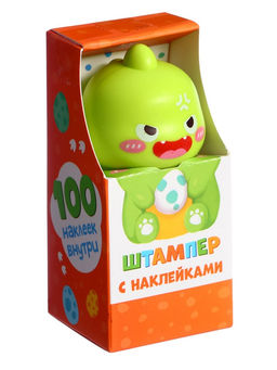 Штампер с наклейками «Динозавр», 100 стикеров