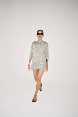CUERPO OVERSIZE PUNTO HILO METALIZADO / Plata - Zara фото 5