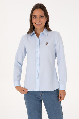 Kad_n A__k Mavi Uzun Kollu Basic G_mlek Sepette S_rpriz _ndirim - U.s. polo assn фото 3