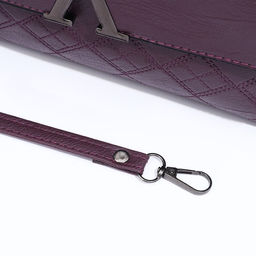 Сумка-клатч на магните, длинный ремень, цвет фиолетовый - Simaland фото 6