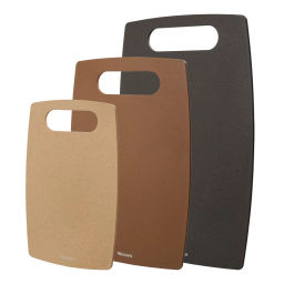 51144 WERNER Набор из 3-х разделочных досок ANZIO 35x22 / 29,5x19,5 / 24x15 см. Материал: пшеничное волокно, пластик. Цвета: темно-серый, коричневый, бежевый.