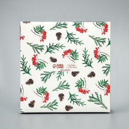 Цена за 5 шт. Коробка для капкейков двусторонняя «Новый год: Снегири», 16×16×10 см