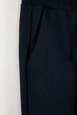 Lacivert Erkek Cocuk Duz Dokuma Pantolon TKDSS26PL00006 - Trendyolmilla фото 4