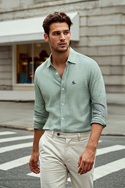 Mint Regular Fit Nak__ Detayl_ Oxford Kolay _t_lenebilir Smart G_mlek TMNAW25GO00036
