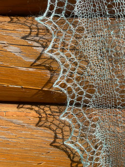 108 Палантин Морской бриз 200см*70см - Оренбургский пуховый узор фото 3