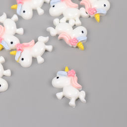 Декор для творчества пластик «Единорожка», набор 8 шт., 2.5×2×0.8 см