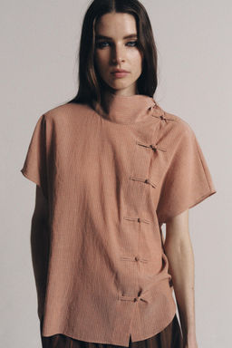 CAMISA ALAMARES ZW COLLECTION / Marr?n claro - Zara фото 2