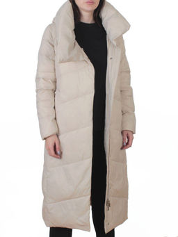3067 BEIGE Пальто пуховое женское (утиный пух) - Fashion фото 8