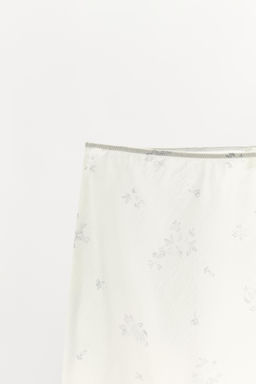 FALDA NYLON FLORES / Blanco / Gris - Zara фото 8