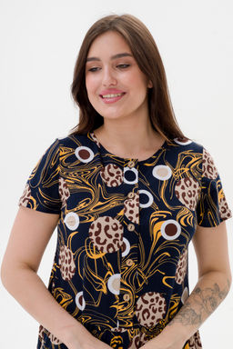 Платье женское из кулирки Кармелита 2 кофе на синем - Амадэль фото 11