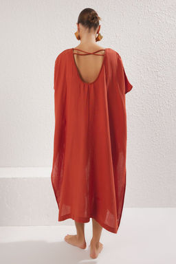 Kiremit Dokuma Muslin Plaj Uzun Plaj Kimono&Kaftan TBESS25KM00016 - Trendyolmilla фото 5