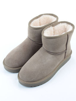 04-PF5854-6 KHAKI Угги женские (натуральная замша, 100% шерсть)
