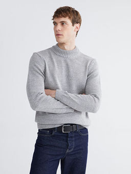 Yar?m Bal?k?? Yaka Erkek Triko Kazak