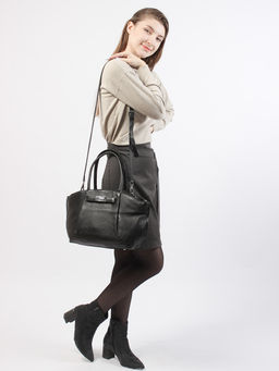 LACCOMA сумка Y2423-черный натуральная кожа полиэстер  фото 4