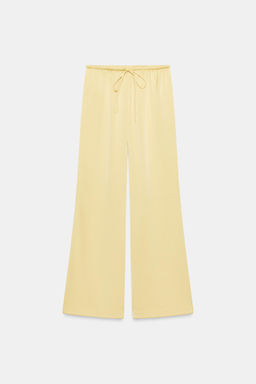 PANTAL?N SATINADO CORDONES / Amarillo