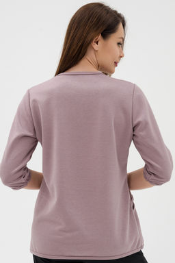 Кофта женская из коттон фита Анфиса кофе макси - Амадэль фото 12