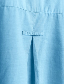 Блузка свободная с карманом из хлопка - Vilatte фото 4