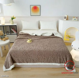 Плед из велсофта в подарочной сумке