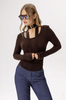 Джемпер Pirs 6521 коричневый