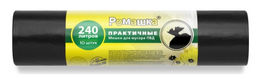 РОМАШКА мешки д/мусора 240л*10шт в рулоне 45мкм ПРАКТИЧНЫЕ ПВД 90х140 Черные ВР-0071
