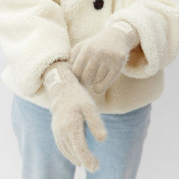 Перчатки женские MIST с шерстью кролика, размер 22 см, бежевые