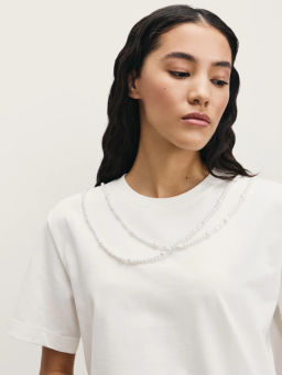 Футболка с декоративными бусами / Zarina  фото 6