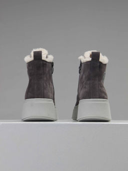 Ботинки 217.ALTAgr. Серый замок замша/Мех