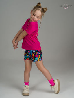 Костюм Лайт фуксия-акварельные цветы - Sovalina фото 2