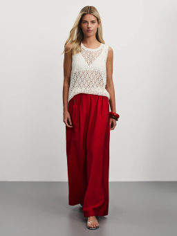 Брюки палаццо с защипами из вискозы / Zarina  фото 6