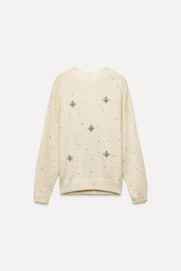 JEWELLED KNIT SWEATER - Zara фото 5