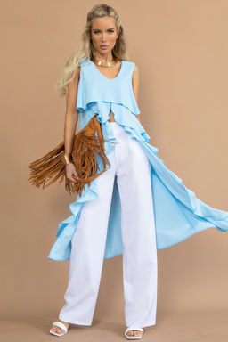 Туника Притягивай лучшее (голубой) - Эльза фото 5