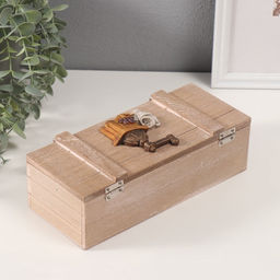 Шкатулка для чая с делениями «Кофемолка», дерево, 10.5×24×7.5 см