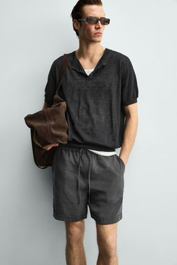 BERMUDA FLUIDA RELAXED FIT / Gris topo - Zara фото 6