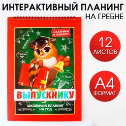 Интерактивный планинг Сова, формат А4, 12 листов.