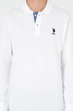 Мужской белый базовый свитшот - U.s. polo assn фото 6