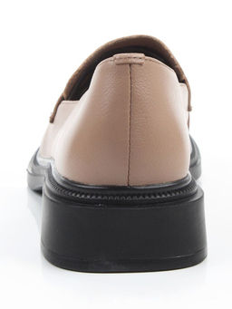 03-DYL123-2 DK. BEIGE Лоферы женские (натуральная кожа)