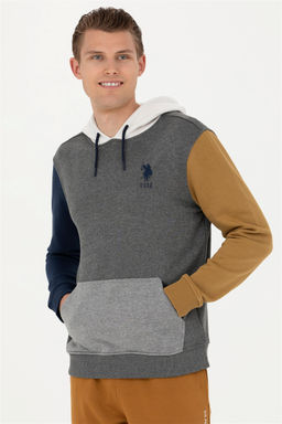 Мужской свитшот антрацитового меланжа - U.s. polo assn фото 10