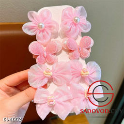 Набор детских заколок с бантом для волос