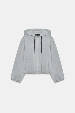 SUDADERA BOMBER CAPUCHA / Gris vigor? - Zara фото 8