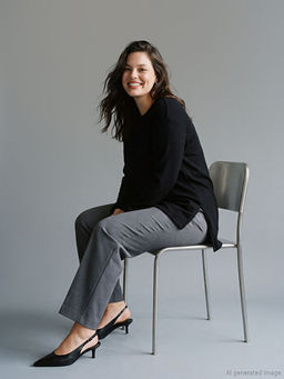 B?y?k Beden Bisiklet Yaka Oversize Kad?n Ti??rt