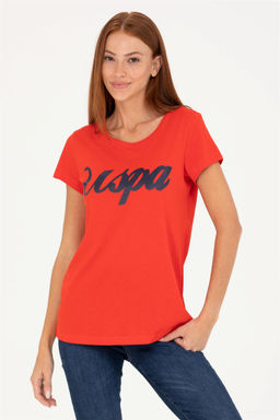 Женская красная футболка Неожиданная скидка в корзине